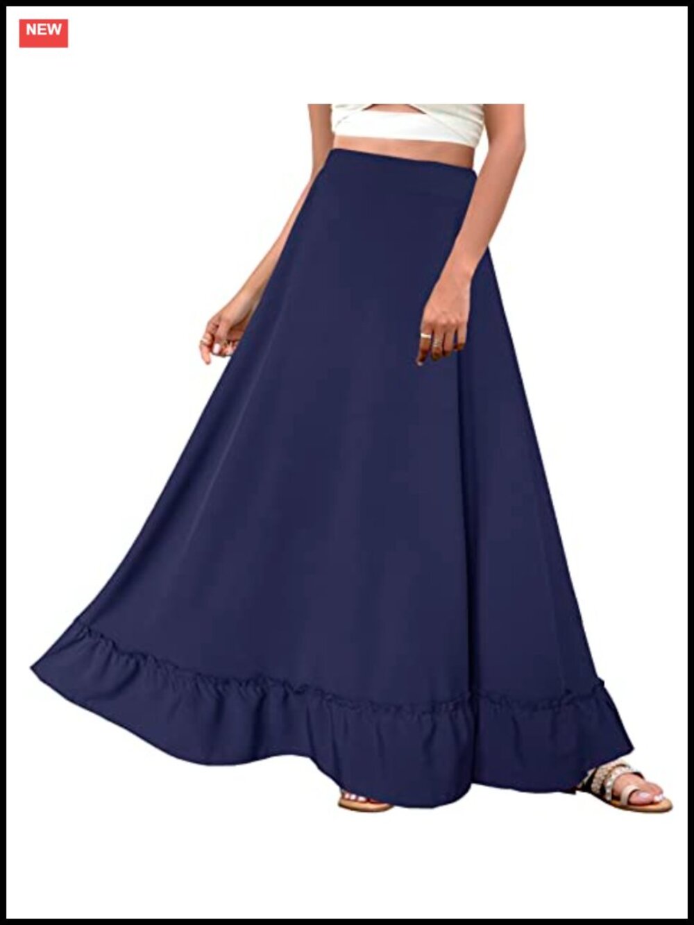 Plus Size Maxi Skirt High Waist Long Skirt with Pockets Pleated A-Line